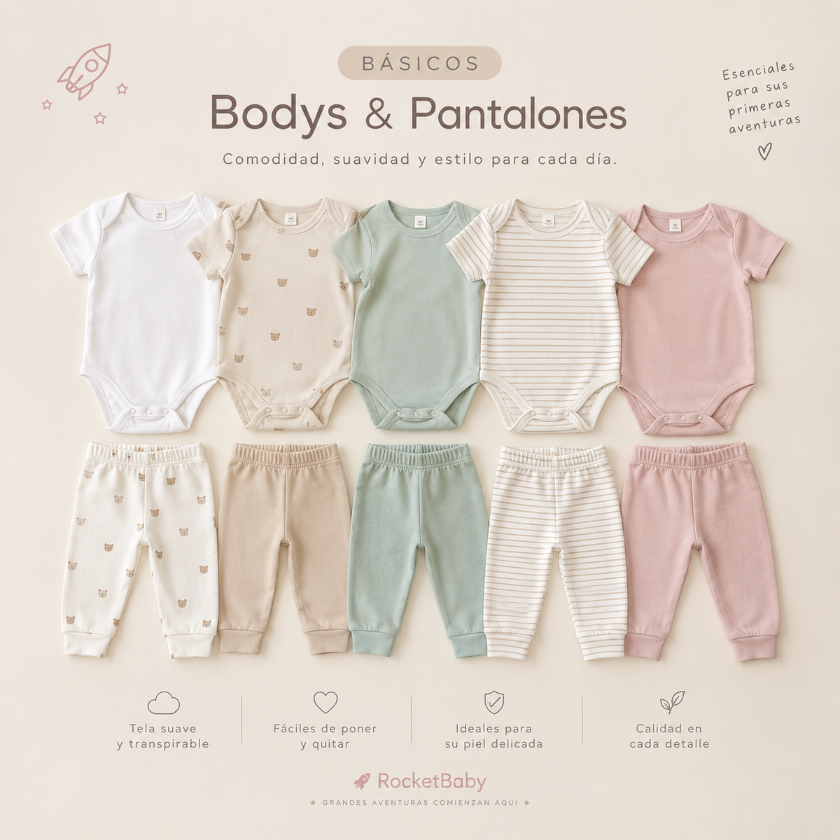 Pack de Body x 5